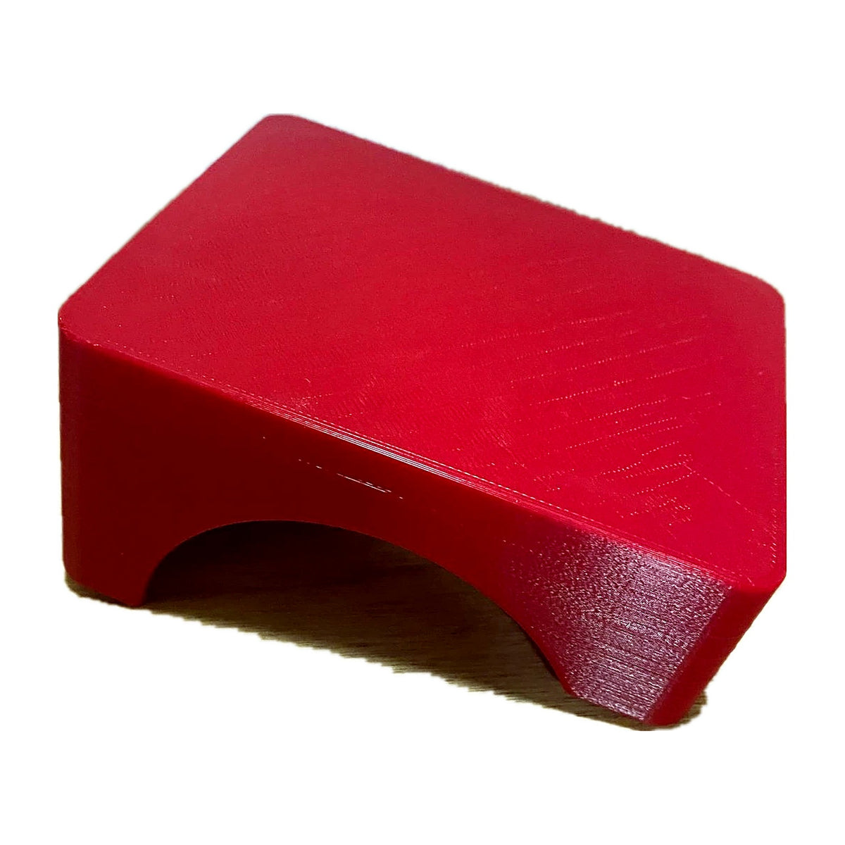 Back of the red benchtop shell plate rack