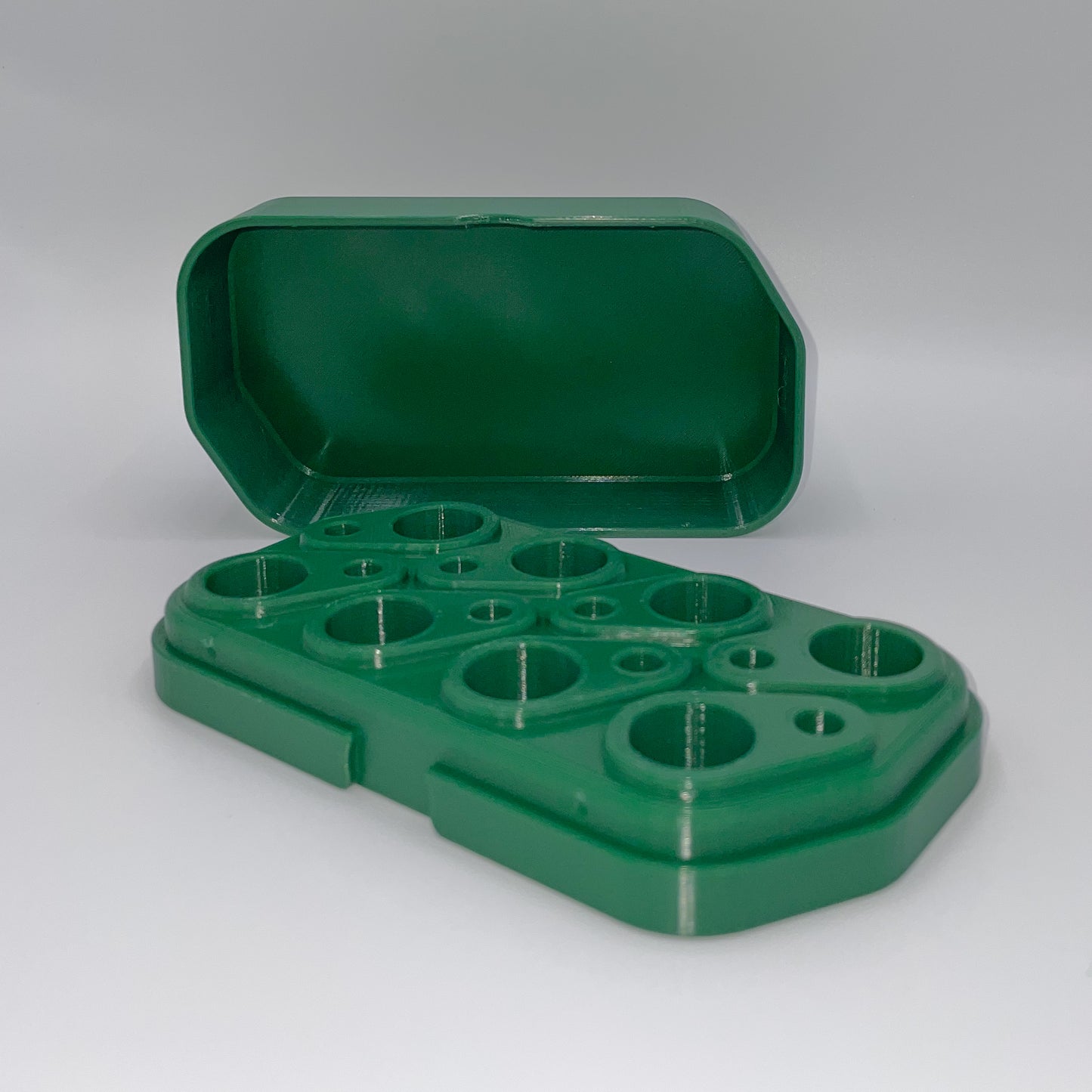 8-Die & 8-Punch Lube Sizer Organizer with Lid for RCBS Lube-A-Matic & Lyman