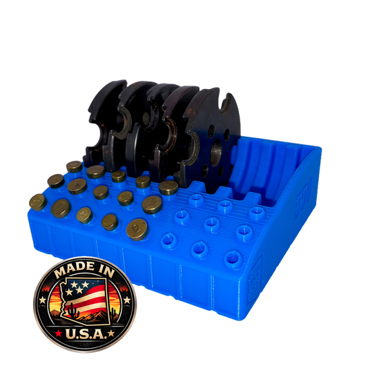 Shell Plate and Locator Pin Holder for Dillon 550 Caliber Conversion Kits