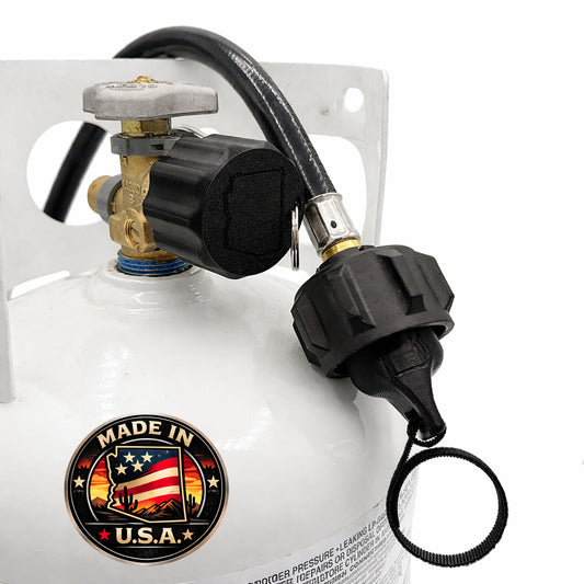 Propane Tank Cap & Hose Plug Set – OPD QCC1 – ABS – Made in USA – RV, BBQ, Overland