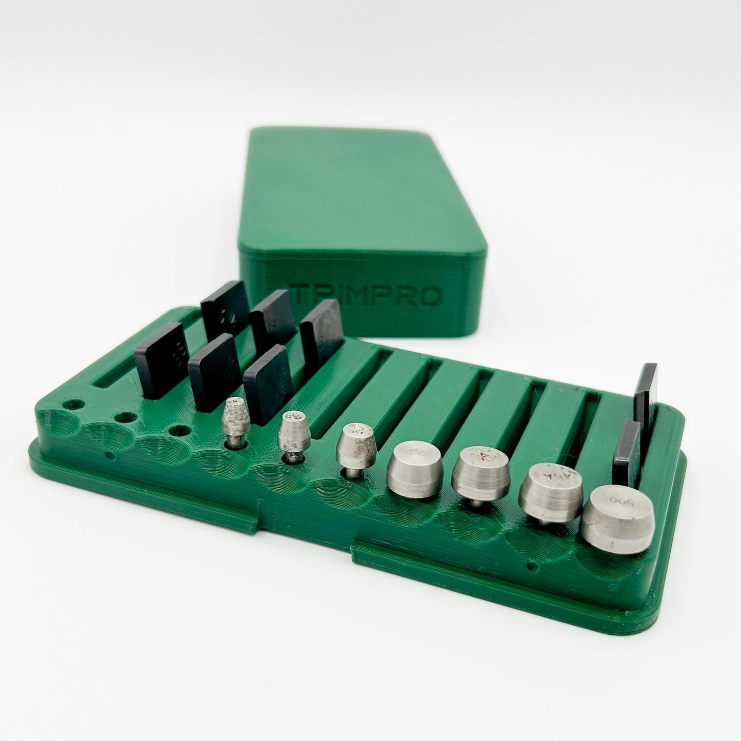 Multipurpose Shell Holder and Pilot Rack with Protective Lid – Compatible with RCBS Trim Pro