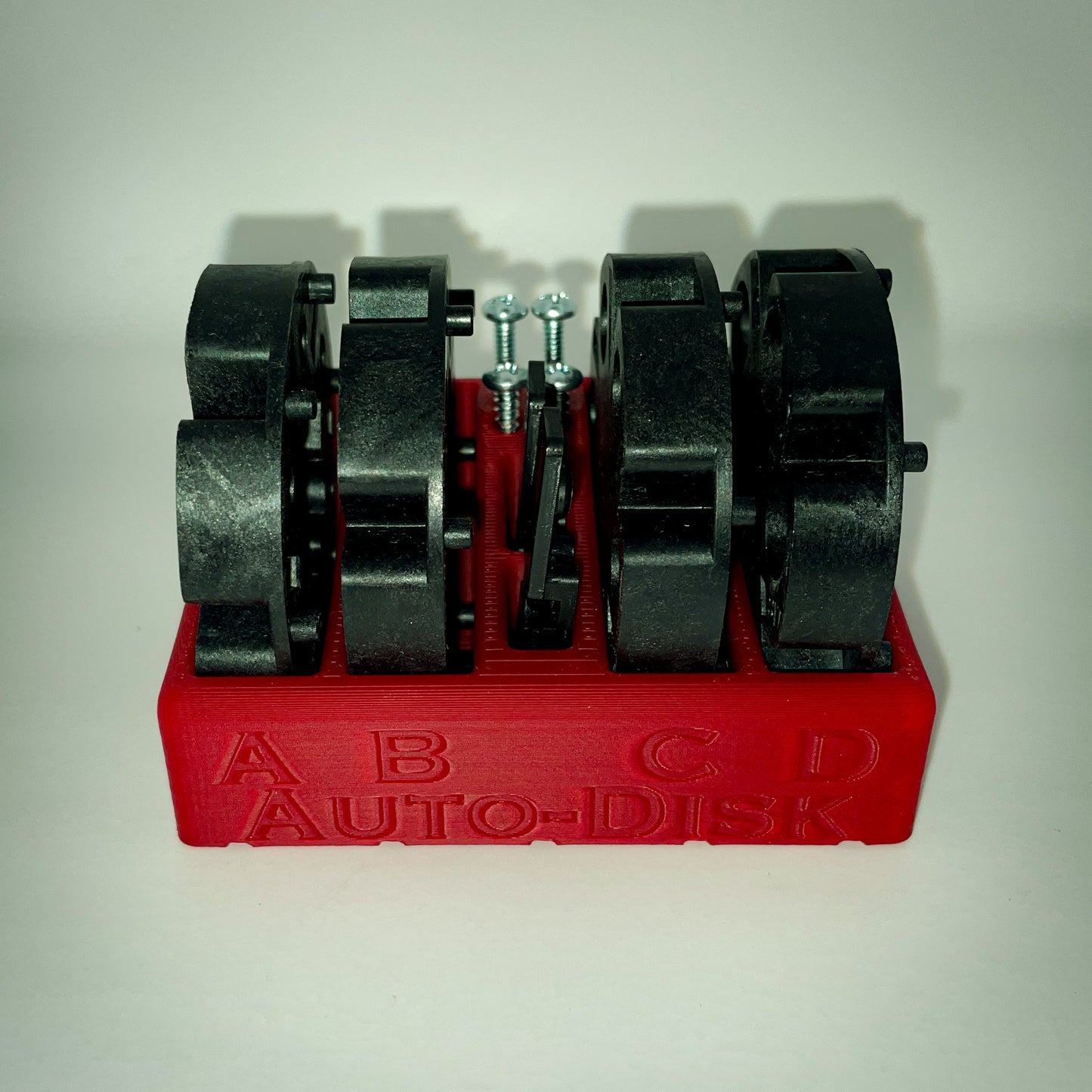 Bench/Shelf Top or Wall Mounted Holder for Lee Precision AUTO DISK holds 4 disks