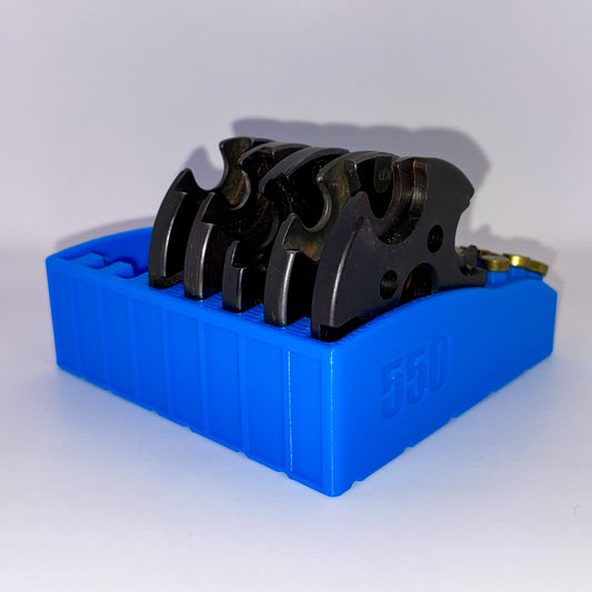 Shell Plate and Locator Pin Holder for Dillon 550 Caliber Conversion Kits