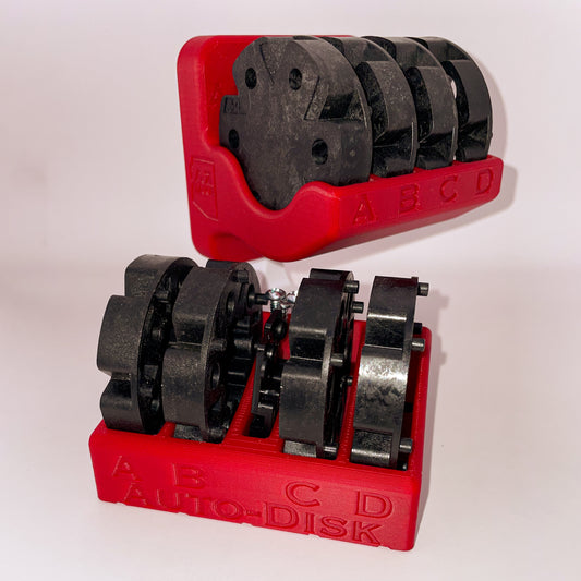 Bench/Shelf Top or Wall Mounted Holder for Lee Precision AUTO DISK holds 4 disks