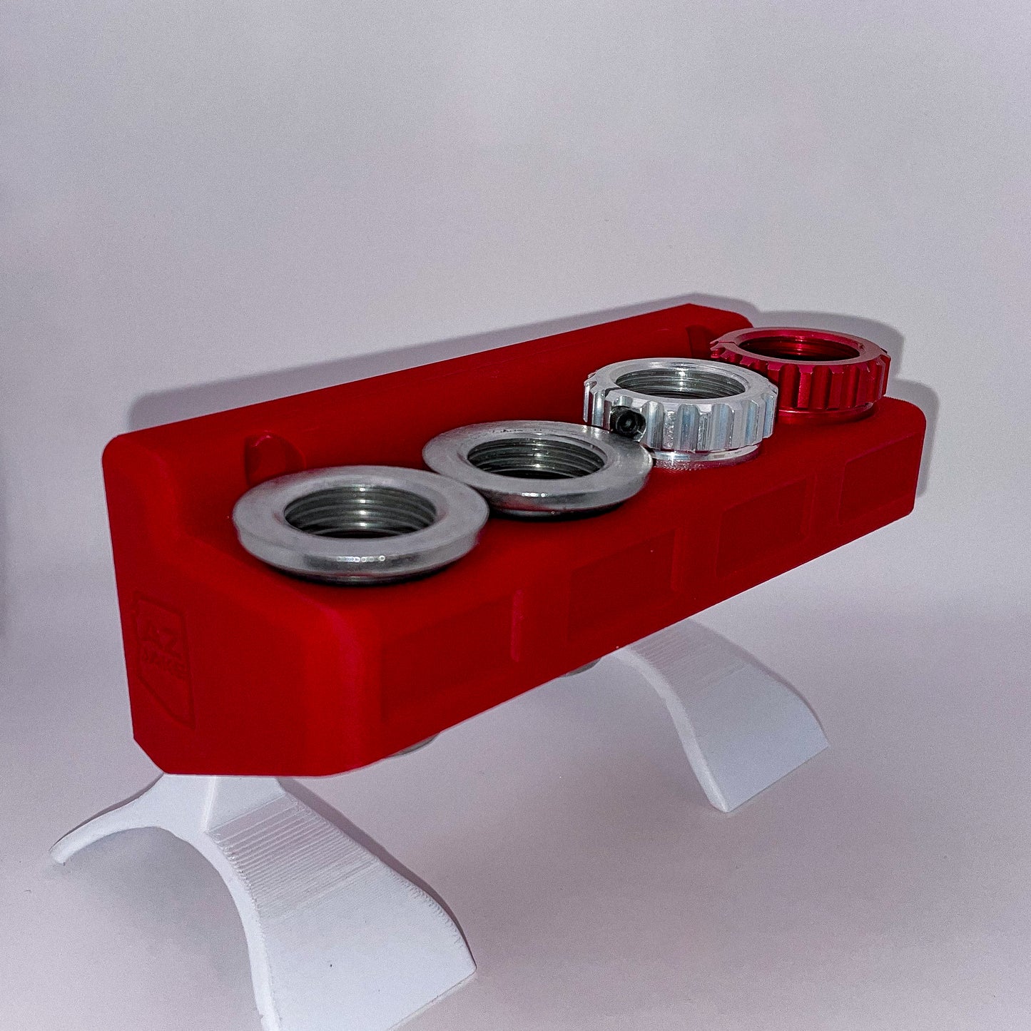 Horizontal 4-Die Storage Rack for LEE or Hornady Quick Change Bushings - 3D Printed