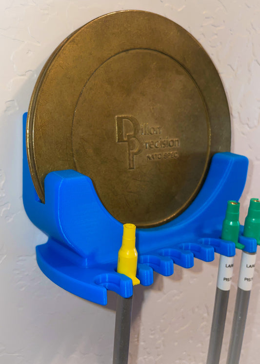Wall-Mount Primer Flip Tray and Tube Holder – Compatible with Dillon Tray and Tubes